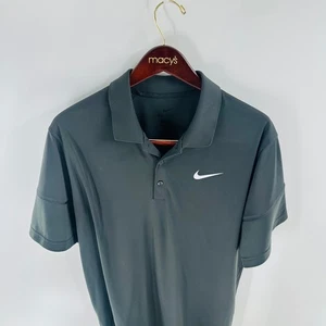 Nike Dri-FIT Polo Shirt Athletic Fit Gray Golf Tennis XL - Picture 1 of 9