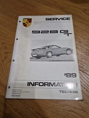 Porsche 928 GT 1989 Manuale Officina libretto Service Information - Immagine 1 di 4