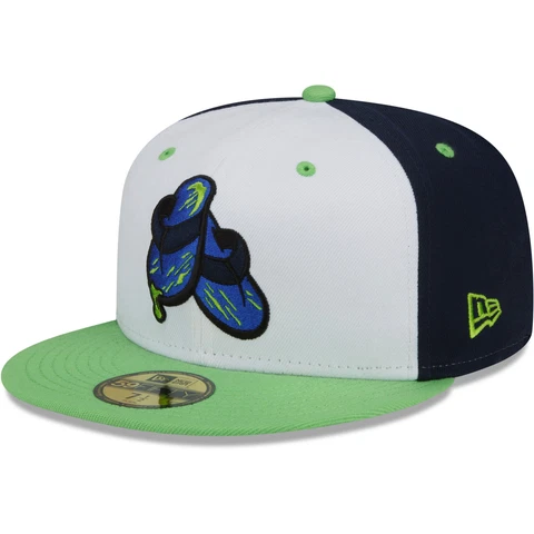 Men's New Era White/Green Durham Bulls Shower Shoes Theme Night 59FIFTY Fitted Cover