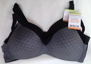 Warners Wirefree Bras T-Shirt Lined Seamless Cups Set of 2 Style 4011 Retail $60 - Picture 1 of 7
