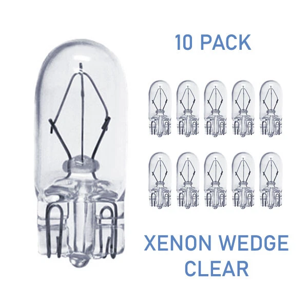 Xenon Wedge Light Bullb  12V or 24V | 3W 5W 7.5W 10W | Clear or Frost - 10-Pack - Image 1 of 2