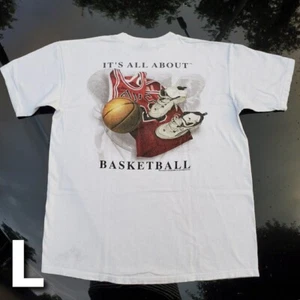 Vintage 90er Jahre Basketball Michael Jordan 23 Chi Jersey T-Shirt weiß Größe Large L - Bild 1 von 12
