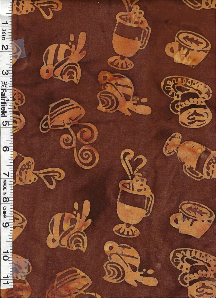 Mocha Espresso Yourself Batik by Anthology Fabrics bty - Image 1 of 1