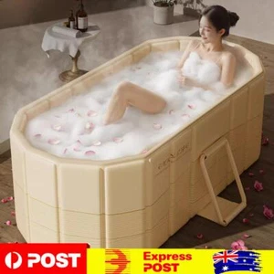 Foldable Portable Hot Tub Large Ice Bath Basin Dual Drainage Design Ideal Gift - Picture 1 of 10