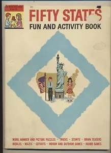Fifty States Fun and Activity Book Walter Gibson Treasure Books 1964 VTG US HTF - Imagen 1 de 12