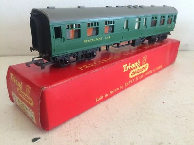 TRIANG R229 GREEN S1007 SOUTHERN RESTAURANT CAR COACH & BOX VGC   - Image 1 of 4