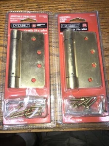 Everbilt (2er Pack) Verstellfeder Türscharnier Comm 4" 1/4 Radius Satin Messing 275 839 - Bild 1 von 2