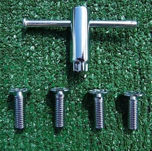 Vogue Center Cap LOCKS Kit New Set of 4 Chrome Stardust Wheel KEY MHT Star Dust - Picture 1 of 7