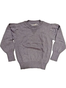 Coco Blanc Heather Blue Puff Sleeve Sweater Girl Size 14 - Picture 1 of 2