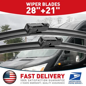 Pair 28"+21" Front Windscreen Wiper Blade Replacement For 15-21 Ford Transit-250 - Picture 1 of 12