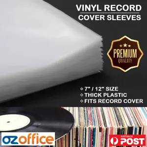 BULK BUY Vinyl Sleeves Outer Plastic Record Sleeves 7" and 12" PREMIUM 100um - Picture 1 of 6