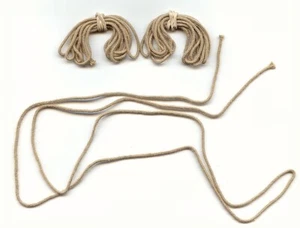 3 Cuerdas de cuerda vintage de algodón marrón caqui 34" de 1,5 mm. Secciones redondas 4050 - Imagen 1 de 1