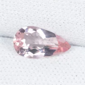 0.88 ct TOP LUSTROUS NICE LIGHT PINK - NATURAL MORGANITE Pear See Vdo ON - Picture 1 of 2
