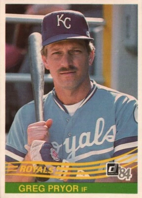 1984 Donruss Baseball #374 - Greg Pryor - Kansas City Royals  84-312 - Image 1 of 2