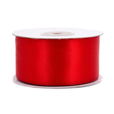 Doppelseitiges Satinband 38mm x 20m Schleifenband Geschenkband Stoffband Rot - Bild 1 von 4