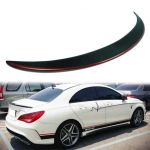Carbon + RED For Mercedes BENZ W117 C117 CLA250 REAR A Look TRUNK SPOILER Sport - Picture 1 of 6
