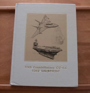 USS Constellation CV-64, 1987, WESTPAC, Navy Cruisebook - Bild 1 von 11