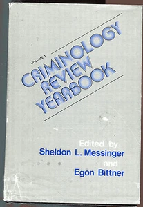SHELDON MESSINGER EGON BITTNER Criminology Review Yearbook Vol 1 HB 1979 Antholo - Imagen 1 de 1