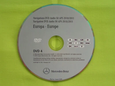 DVD NAVIGATION MERCEDES-BENZ AUDIO 50 APS OSTEUROPA 2011 A SLK SPRINTER NTG 2.5 - Bild 1 von 2