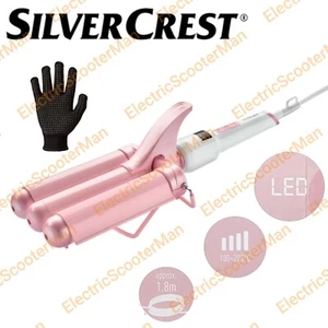 Silvercrest 32 mm Haarwaver + Handschuh für Haarstyling LED Display 11 Temp Einstellung - Bild 1 von 11
