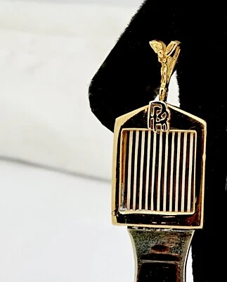 ICONIC 18K GOLD ROLLS ROYCE GRILL & ORNAMENT KEY PENDANT FOB - Image 1 of 4