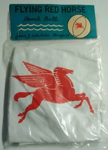 Mobil Oil Pegasus Vtg Jennie G Sales Beach Ball - Picture 1 of 7