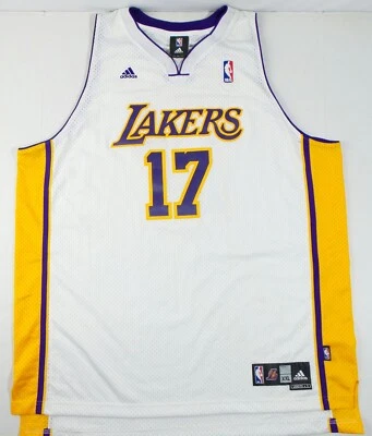 Camiseta deportiva de baloncesto vintage Adidas Los Angeles Lakers Andrew Bynum talla para hombre 2XL Foto 1 de 4