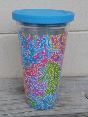 Vaso de viaje floral Lilly Pulitzer 18 oz con tapa roscada Foto 1 de 3