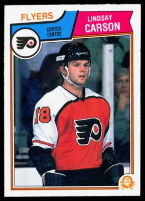 Lindsay Carson 1983-84 O-Pee-Chee #261 Touched Corners RC - Image 1 of 2