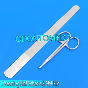 Dissecting Nail Scissors 3.5" Fingers Toes Manicure Nail Works Str + Deb File - Picture 1 of 1