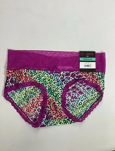 Womens No Boundaries Purple Multi Print Micro Lace Hipster Briefs NEW! NWT - Picture 1 of 4