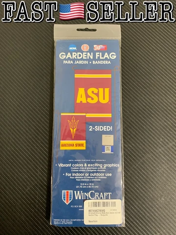 WinCraft ASU Arizona State Sun Devils 2-Sided Garden Flag 12.5โx18โ NEW! FAST! Cover