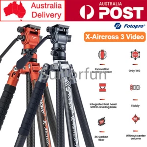 Fotopro X-Aircross3 Video Carbon Fiber Panoramic Tripod Fluid Head Camera Tripod - Picture 1 of 16