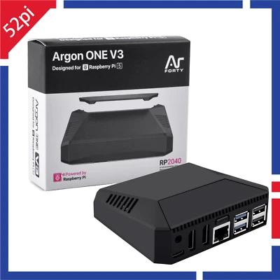 Argon ONE V3 Case for Raspberry Pi 5 with 30mm PWM Fan - Image 1 of 4