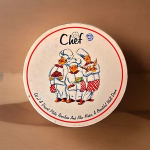 Four I. Godinger & Co. Italian Whimsical Chefs Waiters Salad Dessert Plates - Picture 1 of 3