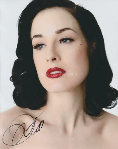 Dita Von Teese HAND SIGNED 8x10 Photo, Autograph, Marilyn Manson, Burlesque Cover