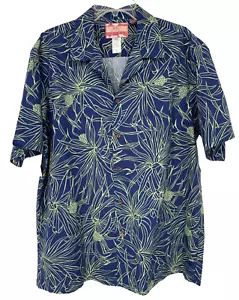 RJC Men's size XL Hawaiian Short Sleeve Shirt Tropical navy Palm Trees button-up - Picture 1 of 10