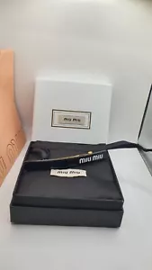 Miu Miu schwarzes Logo Haarspange - Bild 1 von 4