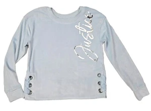 Girls Sweater fleeced Justice size 12 printed - Picture 1 of 16