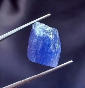 Blue Tanzanite Rough 15 ct Natural Healing Unheated Gemstone Crystal MK-117 - Picture 1 of 4
