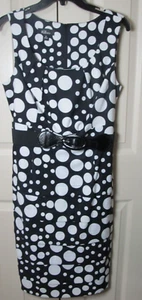AGB Dress Women's Black Polka Dot Sleeveless Dress Size 14 - Picture 1 of 6