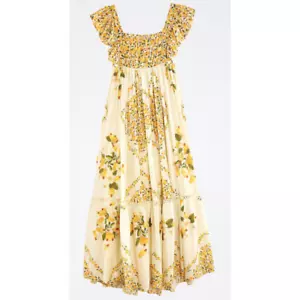 Maxi Vestido Farm Rio Off- Blanco Anacardo Espalda Cruzada Talla S - Imagen 1 de 9