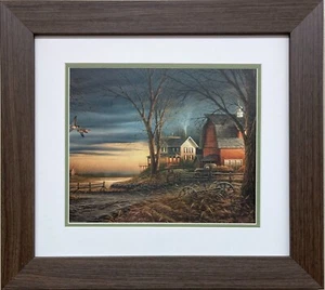 Terry Redlin ""Country Neighbors"" MASSGESCHNEIDERTER GERAHMTER ländlicher amerikanischer Kunstdruck - Bild 1 von 3