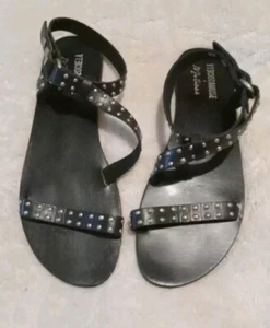Matisse Amuse Society Womens Sandals Flats Strappy Studded Leather Black Size 9 - Picture 1 of 6