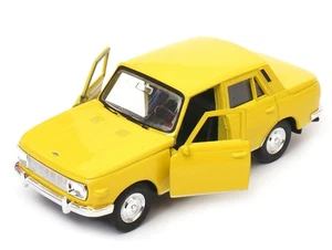 Wartburg 353 East Germany Car Model Toy Yellow Diecast 1:34-1:39 Scale Welly - Picture 1 of 6