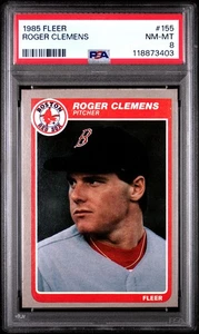ROGER CLEMENS 1985 Fleer #155 PSA 8 Red Sox Baseball - Picture 1 of 2