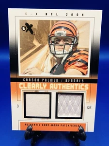 2004 Fleer E-X Clearly Authentics /50 Carson Palmer Gold Dual Patch #CA-CP - Picture 1 of 2