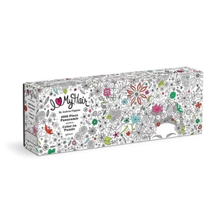Andrea Pippins Flowers In Your Hair Color-In 1000 Piece Panoramic Puzzle by Gali - Picture 1 of 6