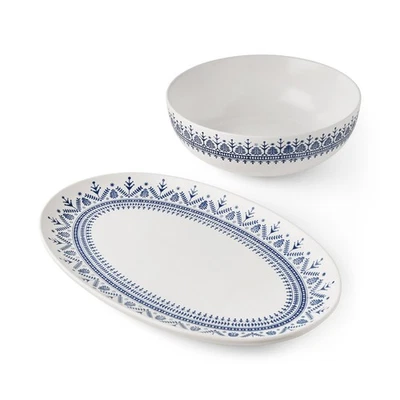 Member's Mark 2-Piece Stoneware Holiday Serveware Set - Image 1 of 3