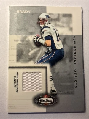 2002 Fleer Box Score MINI 7 Tom Brady GAME USED Jersey Patriots GOAT!!! - Image 1 of 2